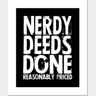 Nerdy Deeds Done Reasonably Priced Posters and Art